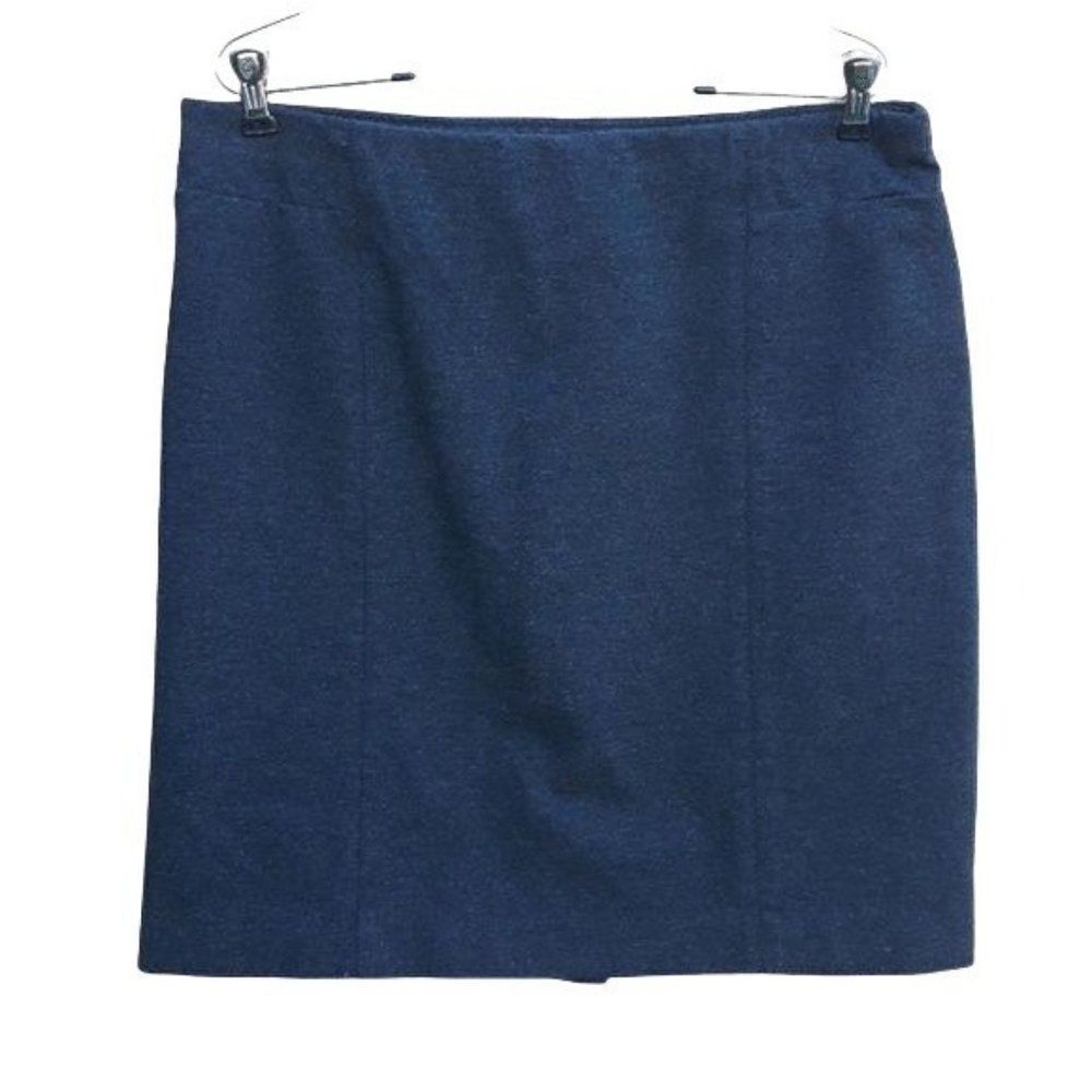 J. Jill Ponte Knit Business Casual Pull On Gray Stretch Pencil‎ Skirt Size M